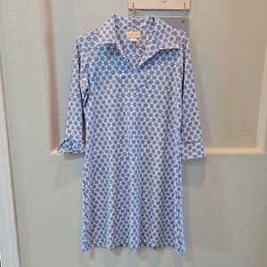 Chelsea & Violet Blue Notched Collar Shirt Dress